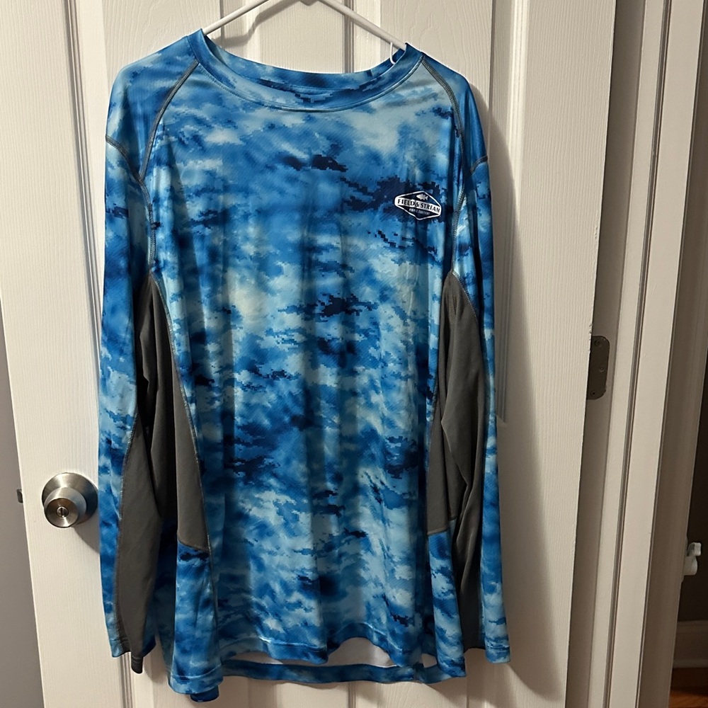 Field & Stream Blue and Gray Long Sleeve Shirt